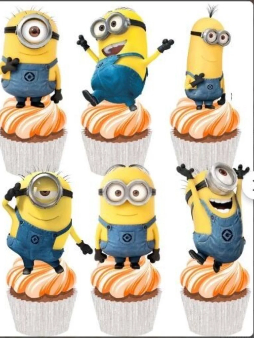 24 Minions Despicable Cupcake Toppers